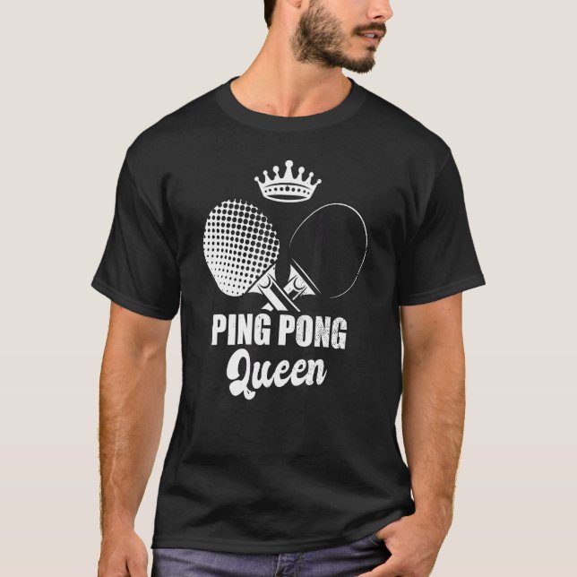 Mens Ping Pong King Table Tennis T-Shirt (Front)