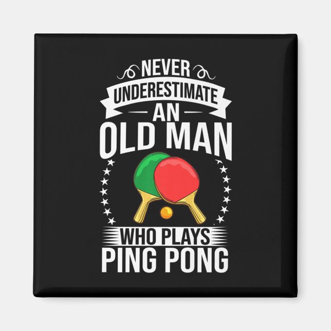 Mens Ping Pong Table Tennis Player Balls Paddle Ga Magnet (Front)