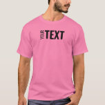 Mens Pink T Shirt Modern Elegant Template<br><div class="desc">Add Your Text Here Template Men's Basic Pink T-Shirt.</div>