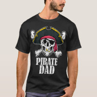Mens Pirate Dad Birthday Jolly Roger Flag Pirate C