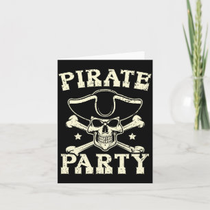 Mens pirate party caribbean buccaneer pirate lover card