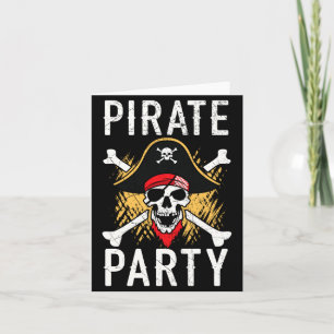 Mens pirate party caribbean buccaneer pirate lover card