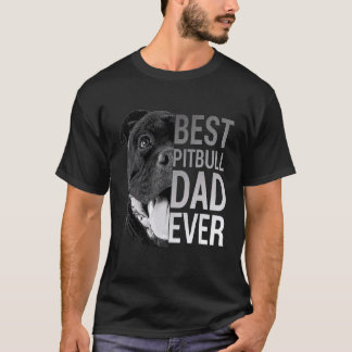 Mens Pitbull Dad   Dog T-Shirt