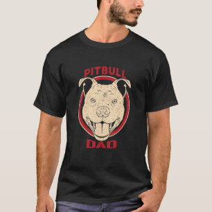 Mens Pitbull Dad Mens American Pit Bull Dog T-Shirt