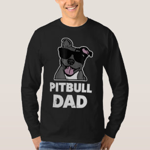 Mens Pitbull Dad Mens Blue Nose Pit Bull Dog T-Shirt