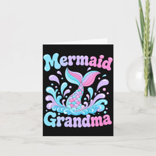 Mens playful mermaid tail with water splashes card