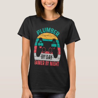 Men's Plumber By Day Gamer By Night T-Shirt