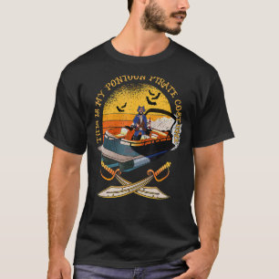 Mens  Pontoon Boat Pirate Captain Costume  Pontoon T-Shirt