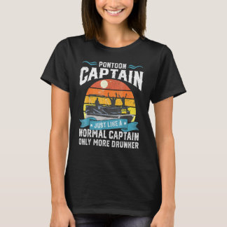 Mens Pontoon Captain Boot Ship Present T-Shirt