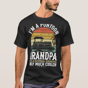 Mens Pontoon Grandpa Pontooning Boat Owner Summer T-Shirt