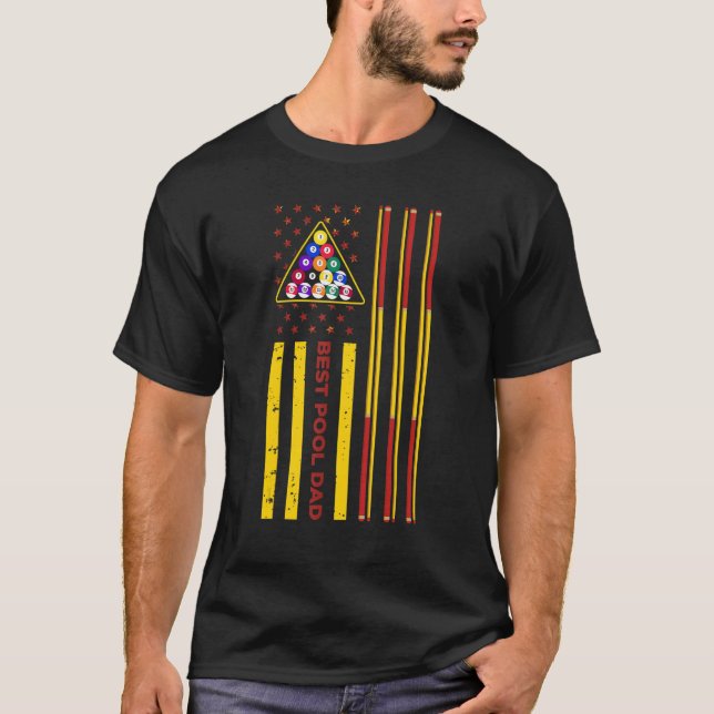 Mens Pool Billiard For Pool Player Billiard Player T-Shirt (Front)