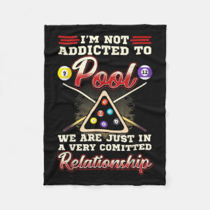 Mens Pool Player  8 Ball Billiards Shooting Pool Fleece Blanket