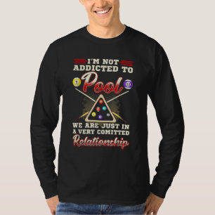 Mens Pool Player  8 Ball Billiards Shooting Pool T-Shirt