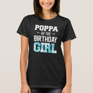 Mens Poppa Of The Birthday Girl Volleyball Poppa F T-Shirt