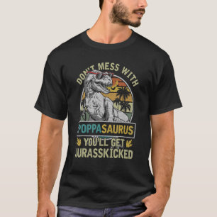 Mens Poppa Rex Saurus Papasaurus Dinosaurs Men Fat T-Shirt