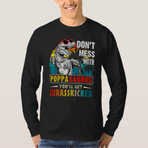 Mens Poppasaurus Dinosaur Rex Vintage Father's Da T-Shirt