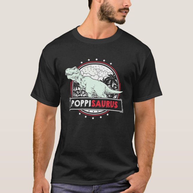 Mens PoppiSaurus T-shirt Rex pour Poppi Hommes amu (Devant)