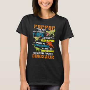 Mens Poppopsaurus T Rex Dinosaur Poppop Saurus Fam T-Shirt