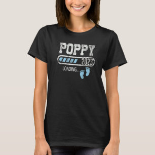 Mens Poppy 2023 loading for pregnancy announcement T-Shirt
