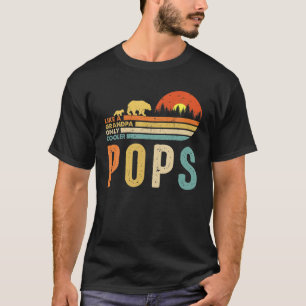 Mens Pops Like A Grandpa Only Cooler For Men Funny T-Shirt
