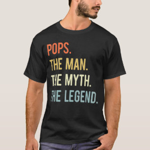 Mens Pops The Man The Myth The Legend Father's D T-Shirt