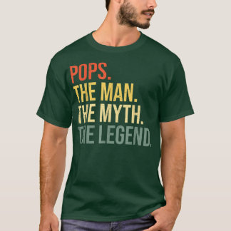 Mens Pops The Man The Myth The legend Grandfather  T-Shirt