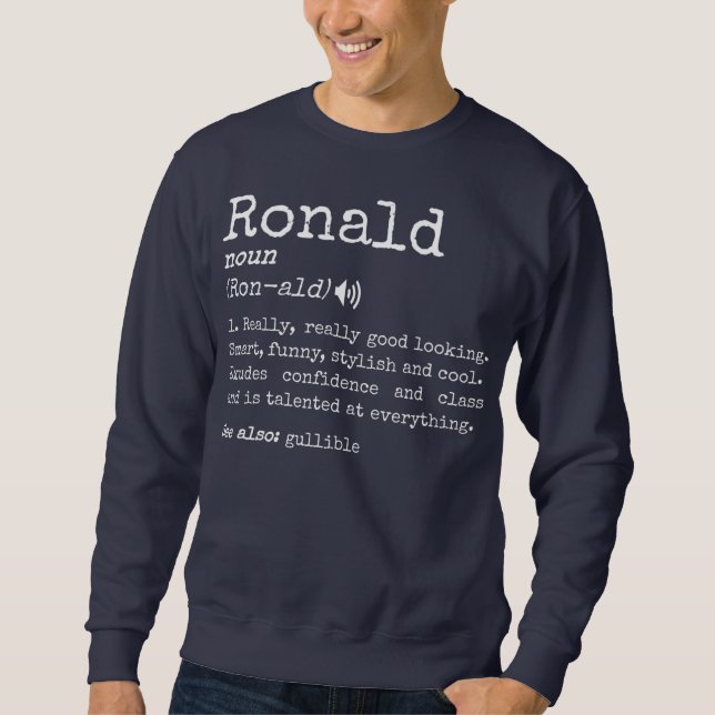 Mens Prank First Name Dictionary Meaning Funny Sweatshirt (Front)