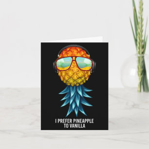 Mens prefer pineapple to vanilla upside down card