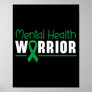 Mens Prevention Awareness Mental Health Warrior Poster