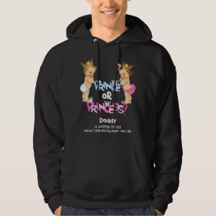 Mens Prince or Princess Daddy Gender Reveal Party Hoodie