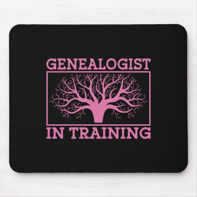 Mens professional genealogist in training - mouse pad (Front)