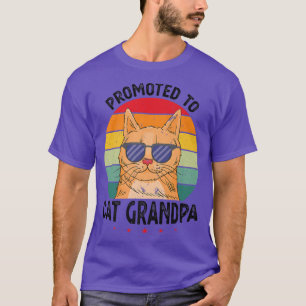 Mens promoted to cat grandpa cats  T-Shirt