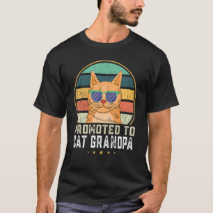 Mens promoted to cat grandpa grandpa Feline T-Shirt