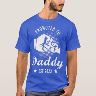 Mens Promoted To Daddy Est 2023 Dad Pregnancy Anno T-Shirt