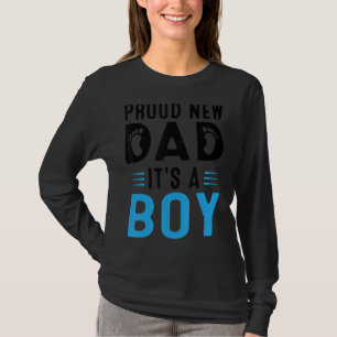 Mens Promoted To Daddy Father's Day Proud New Dad T-Shirt