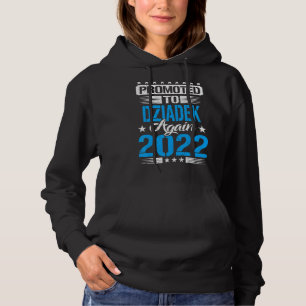 Mens Promoted To Dziadek Grandpa Again 2022 Reveal Hoodie