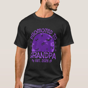 Mens Promoted To Grandpa Est. 2026 Baby Announceme T-Shirt