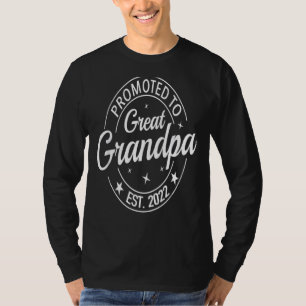 Mens Promoted To Great Grandpa 2022 Soon To Be Pre T-Shirt