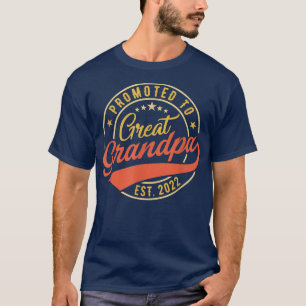 Mens Promoted To Great Grandpa Est 2022 New Grandp T-Shirt