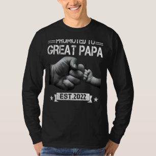Mens Promoted To Great Papa 2022 For First Time Pa T-Shirt