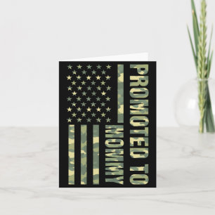 Mens Promoted To Mommy Aamerican Flag Camo Gift Card