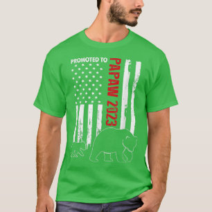 Mens Promoted to Papaw Bear First 2023 Expecting D T-Shirt