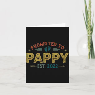 Mens Promoted To Pappy Est 2022 Funny New Pappy Card