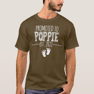 Mens Promoted to Poppie 2022 First time Grandfathe T-Shirt