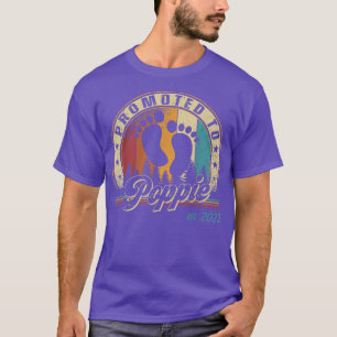 Mens Promoted to Poppie Est 2023 First Time Father T-Shirt