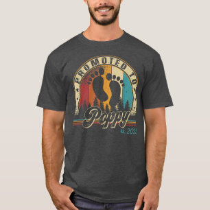 Mens Promoted to Poppy Est 2023 First Time Father' T-Shirt
