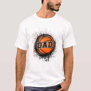 Mens Proud Basketball Dad Life Father's Day Retro T-Shirt