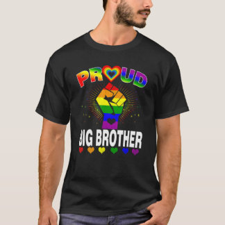 Mens Proud Big Brother Rainbow  Lgbt Gay Pride Mon T-Shirt