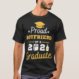 Mens Proud Boyfriend 2021 Graduate Graduation Fami T-Shirt