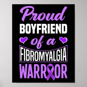 Mens Proud Boyfriend Of A Fibromyalgia Warrior  Poster